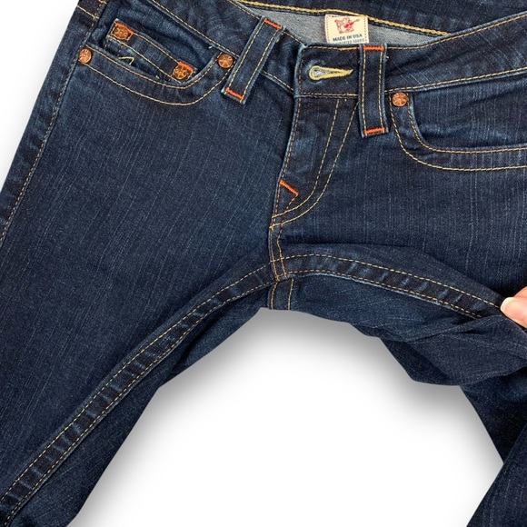 True Religion STELLA Jeans Size 27 Skinny‎ Low Rise Blue Denim (Actual 30x31) - Picture 7 of 15